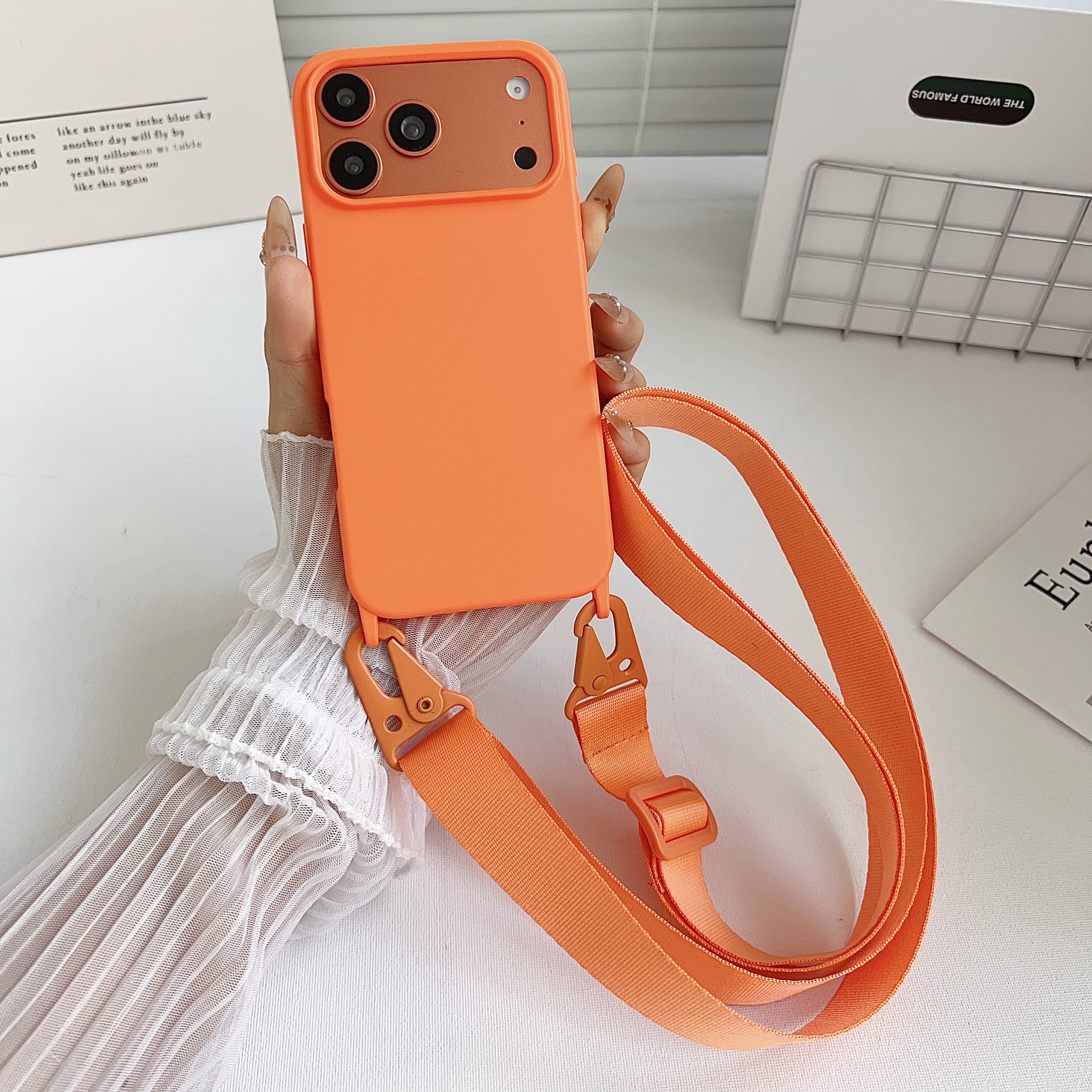 Phone Cases With Straps - Crossbody Lanyard Matte Silicone Soft Case