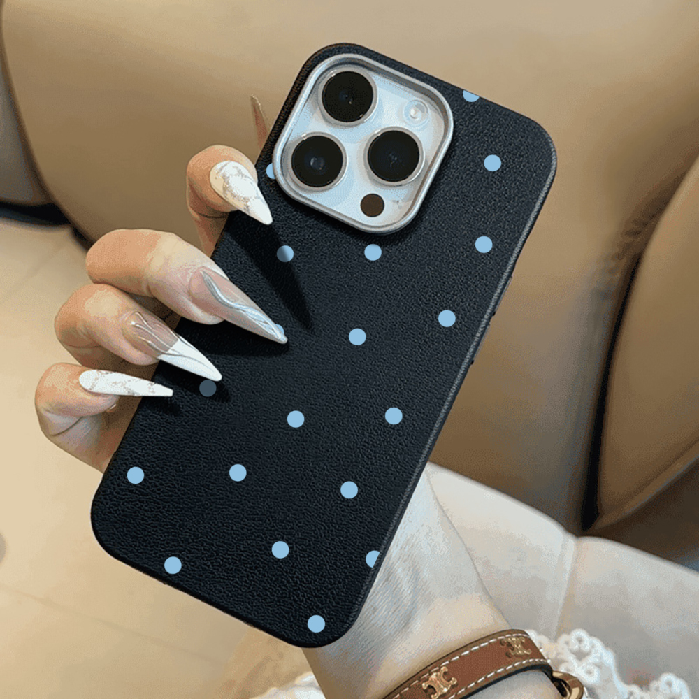 Phone Cases Blue - Simple Blue Polka Dots Phone Case