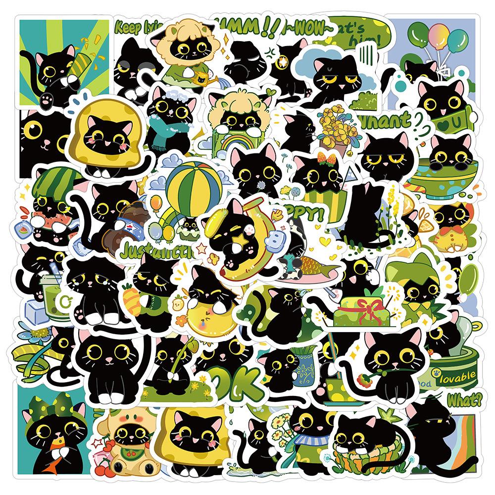 Phone Cases You Can Design - 60 Cute Cartoon Black Cat Waterproof