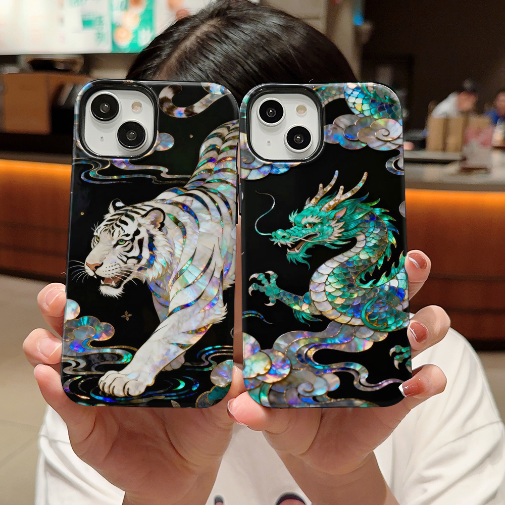 Phone Cases Xs - Stylish Tiger Dragon Marble Texture Printed