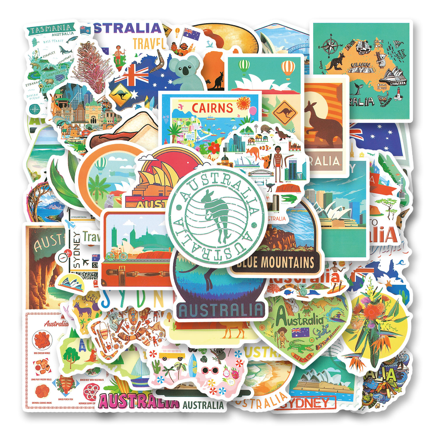Phone Cases Australia - 50pcs Australia Graffiti Stickers, for Phone