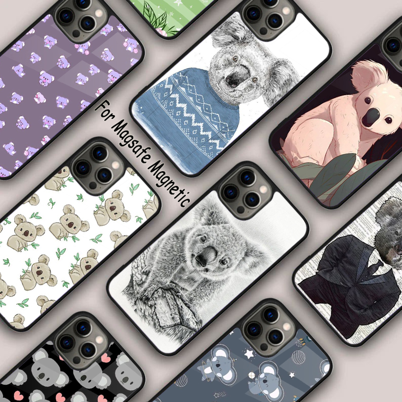 Phone Cases Australia - Cute Australia Koala Art Magnetic Phone