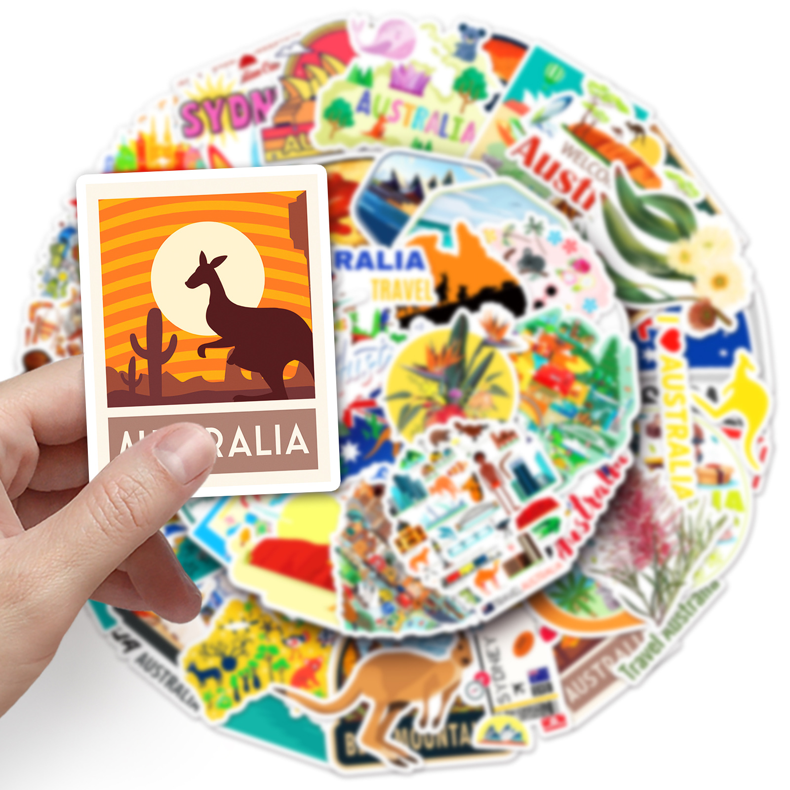 Phone Cases Australia - 50Pcs Australia Themed Graffiti Stickers Outdoor