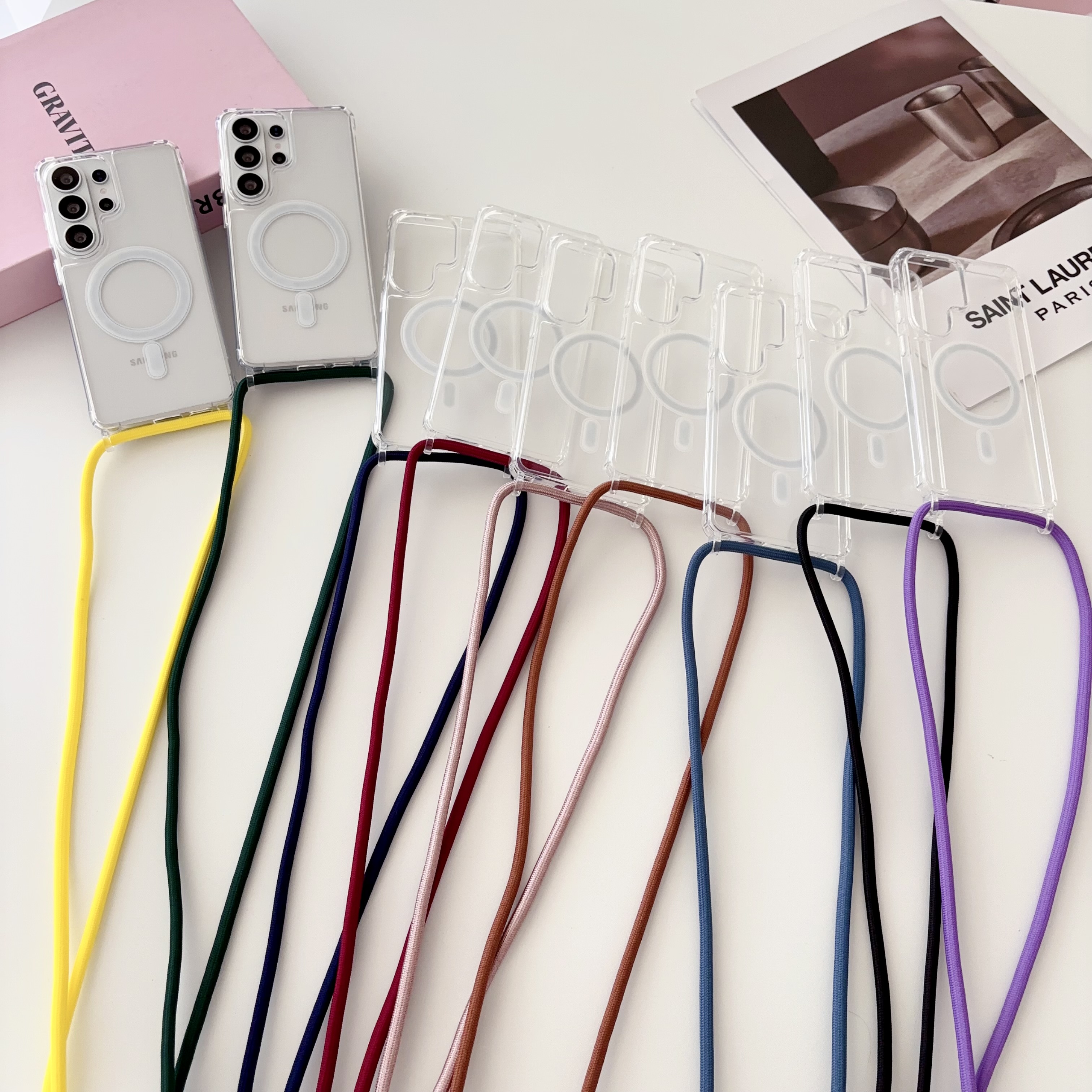 Clear Magsafe Case - Crossbody Lanyard Clear Magnetic Case For