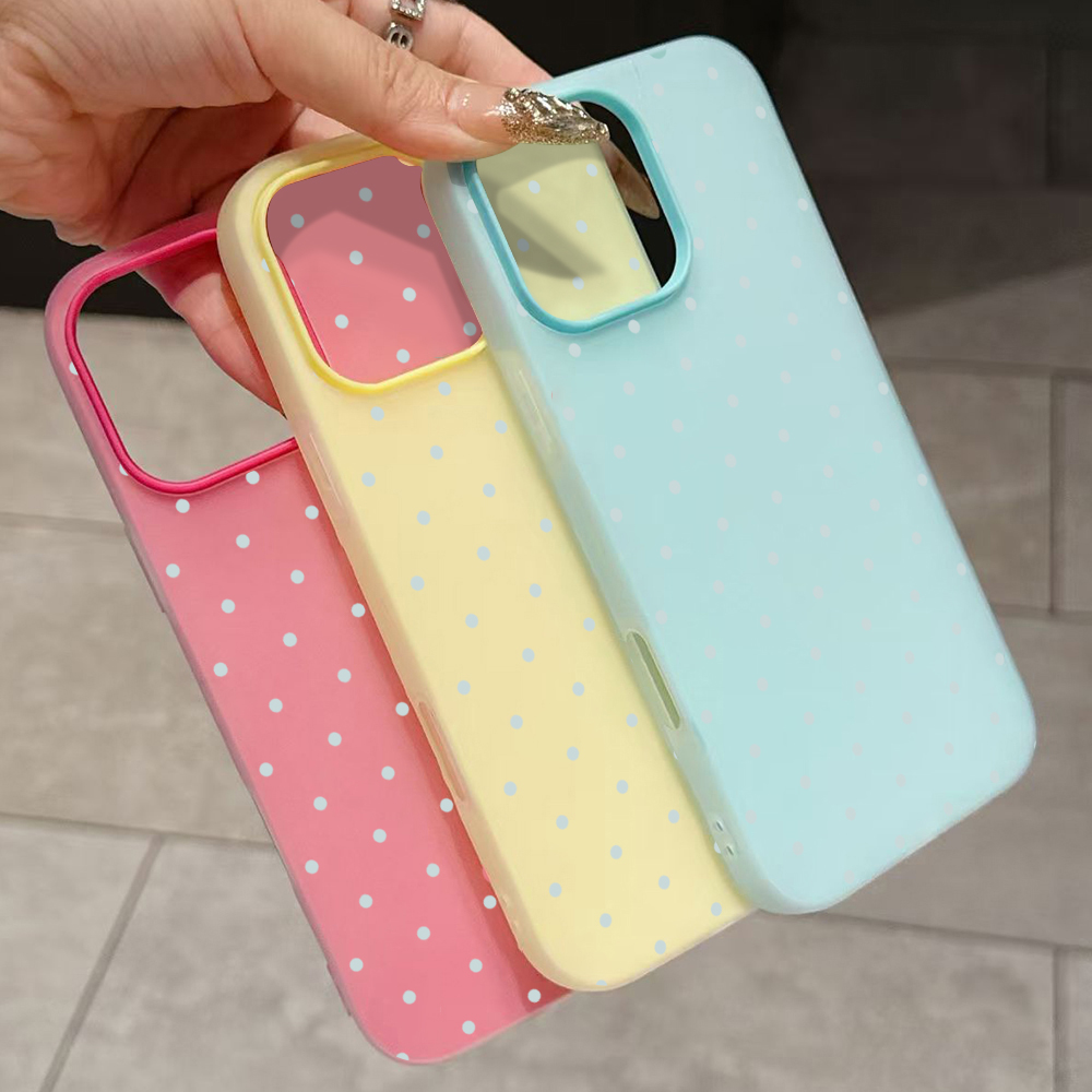 Adorable Light Blue Polka Dot  - Phone Cases Blue のレビューと価格