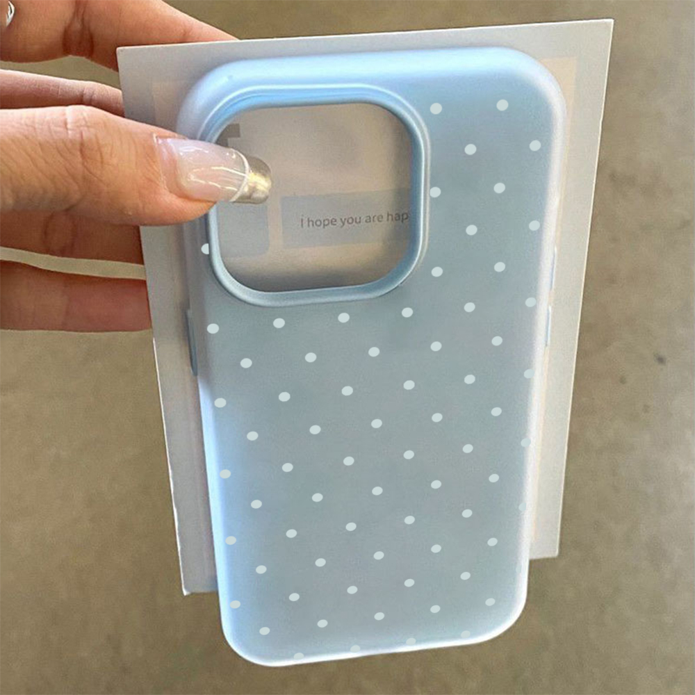 Adorable Light Blue Polka Dot  - Phone Cases Blue のレビューと価格