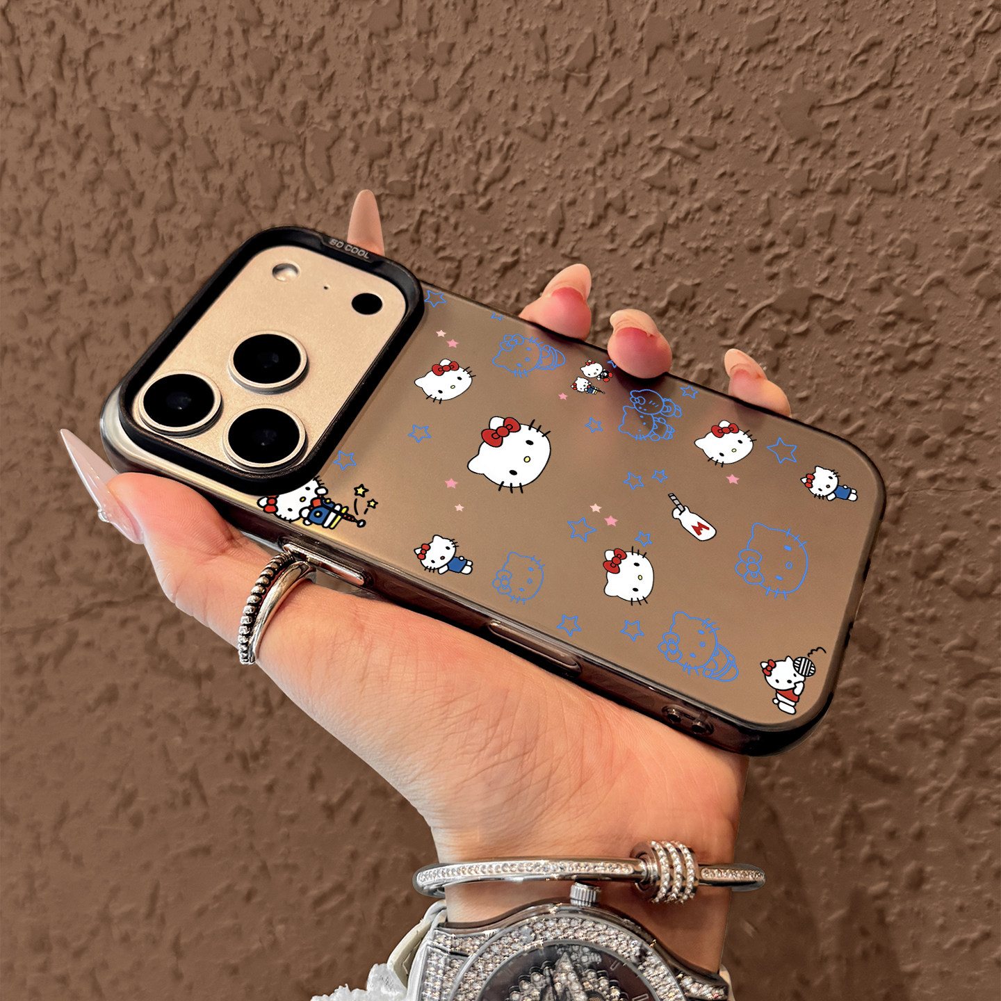 Cute Blue Hello Kitty Pattern  - Phone Cases Blue のレビューと価格