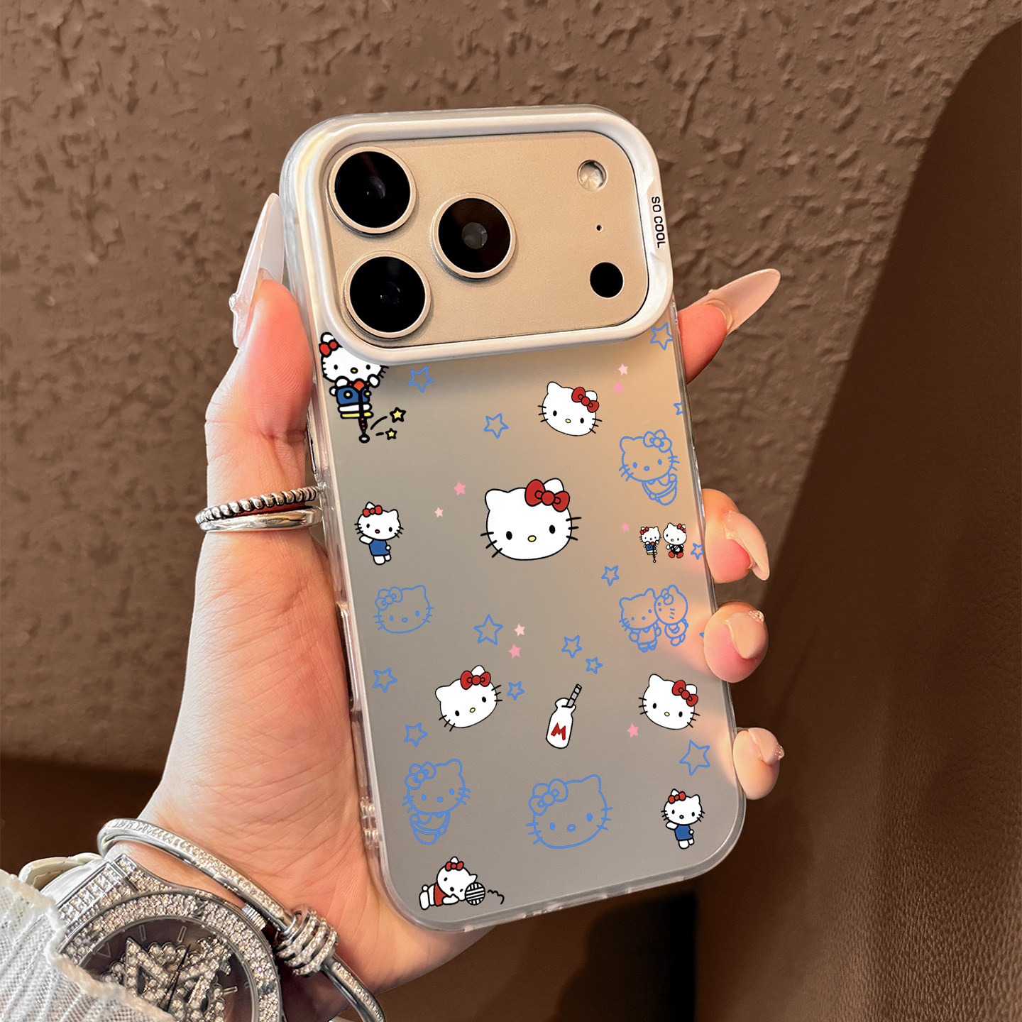 Cute Blue Hello Kitty Pattern  - Phone Cases Blue のレビューと価格