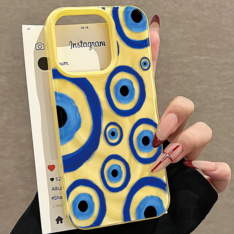 Retro Blue Eye Design TPU Phon - Phone Cases Blue のレビューと価格
