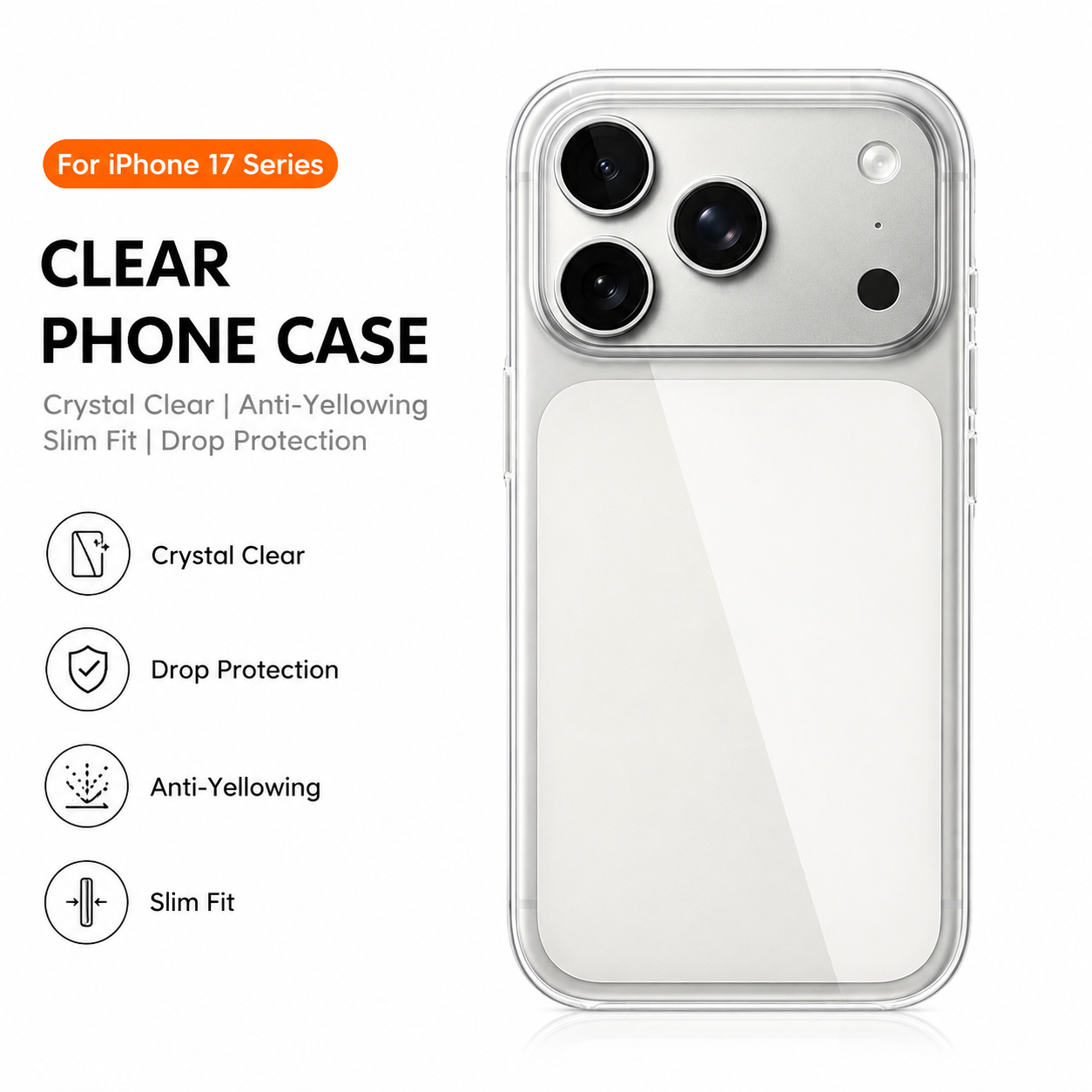 Magnetic Clear Case for iPhone - Transparent Thin Case のレビューと価格