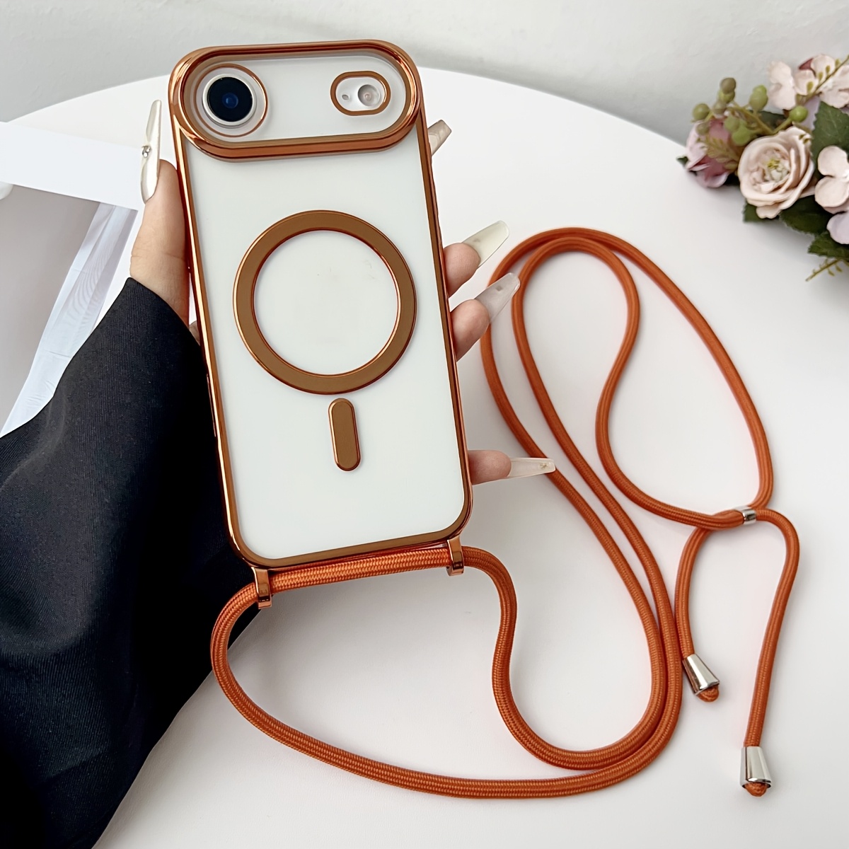 Luxury Necklace Cord Rope Lany - Clear Magsafe Case のレビューと価格