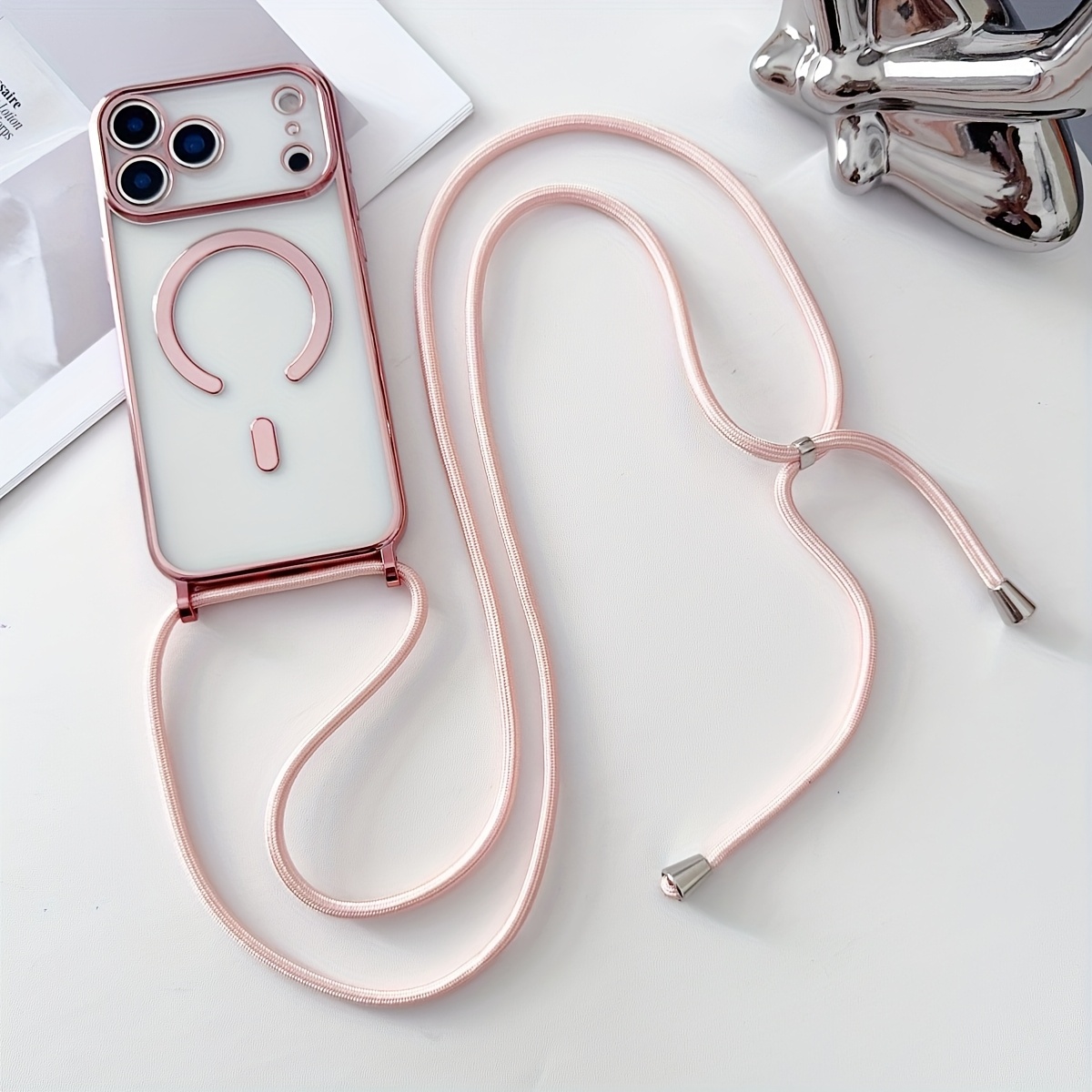 Luxury Necklace Cord Rope Lany - Clear Magsafe Case のレビューと価格