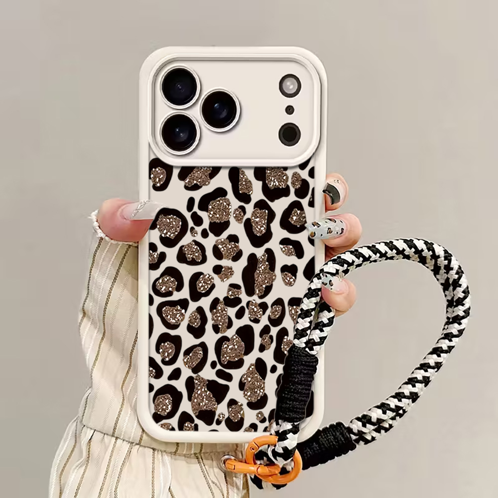 Leopard Print INS Hand Wrist S - Phone Cases With Straps のレビューと価格