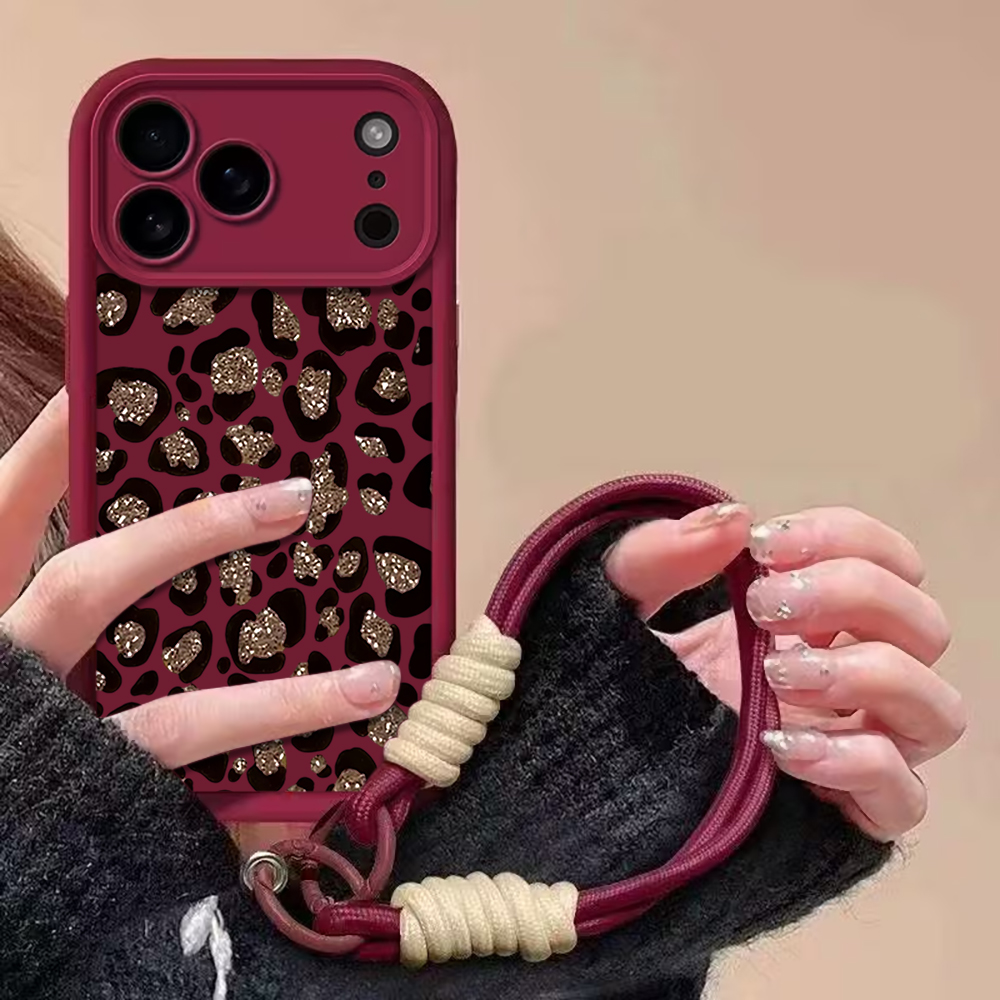 Leopard Print INS Hand Wrist S - Phone Cases With Straps のレビューと価格