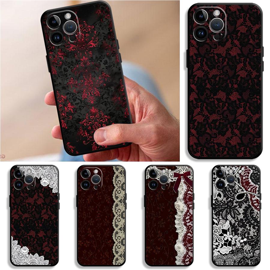 Black And Red Sexy Lace Phone  - Phone Cases Xs のレビューと価格