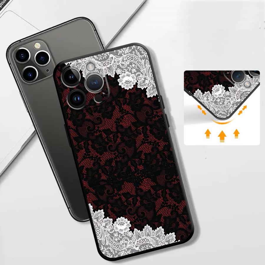 Black And Red Sexy Lace Phone  - Phone Cases Xs のレビューと価格
