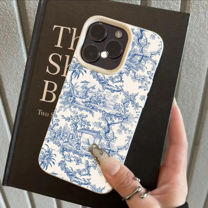 Fashion Blue White Porcelain P - Phone Cases Blue のレビューと価格