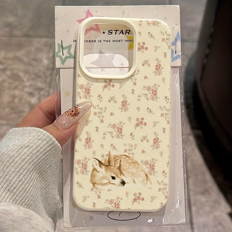 Cute Deer Full Floral Pattern  - Phone Cases Xs のレビューと価格