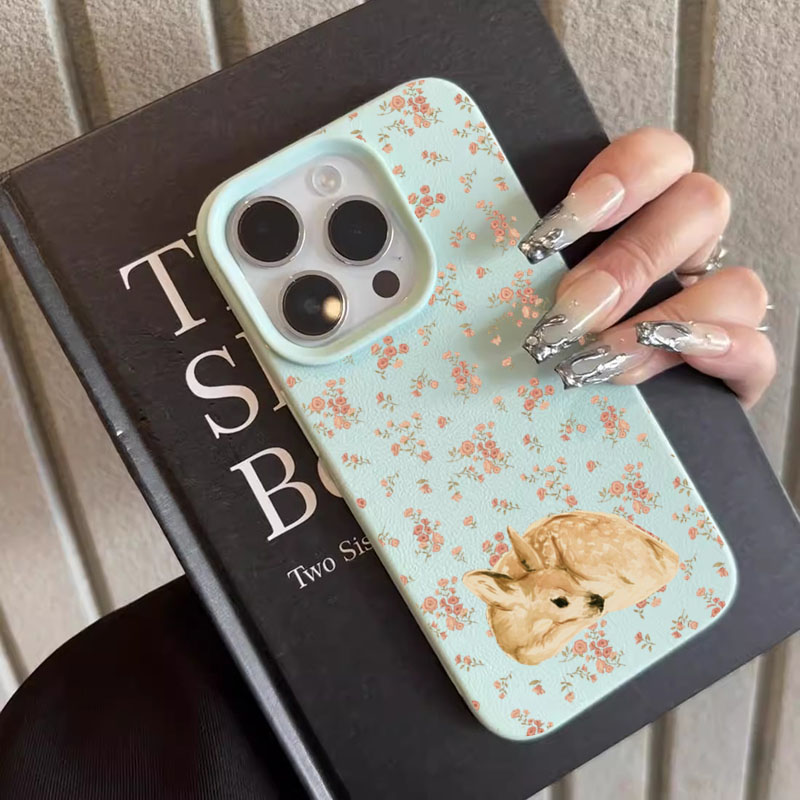Cute Deer Full Floral Pattern  - Phone Cases Xs のレビューと価格