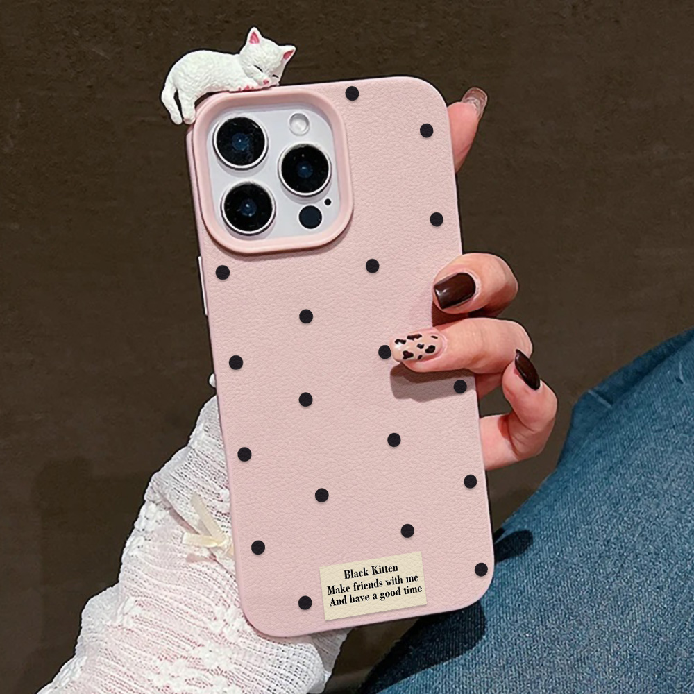 Cute 3D Cat Dot Case For iPhon - Phone Cases Unique のレビューと価格