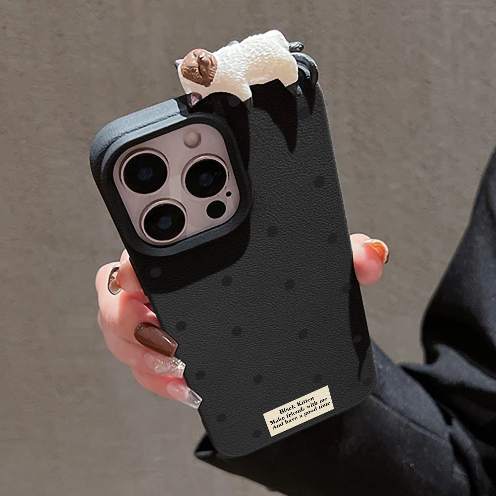 Cute 3D Cat Dot Case For iPhon - Phone Cases Unique のレビューと価格