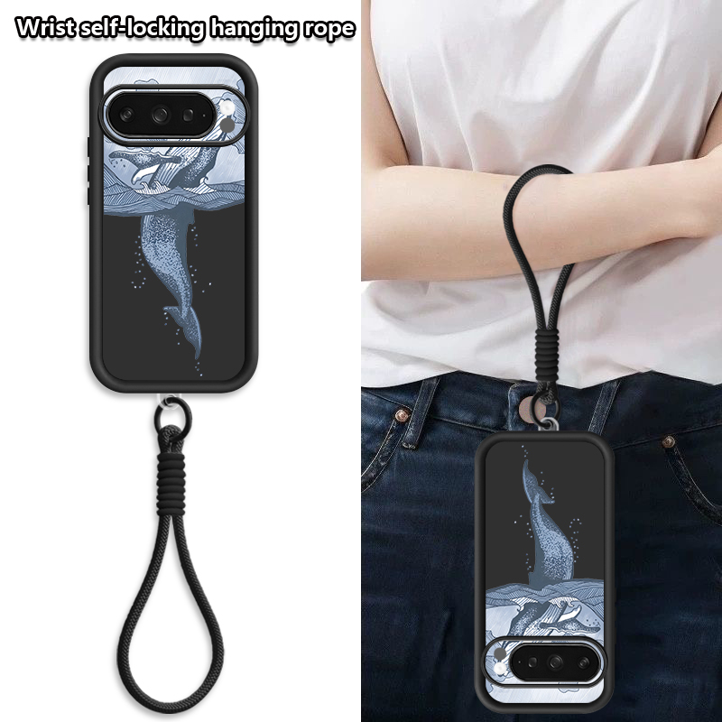 Humpback Whale Print Wrist Str - Phone Cases With Straps のレビューと価格