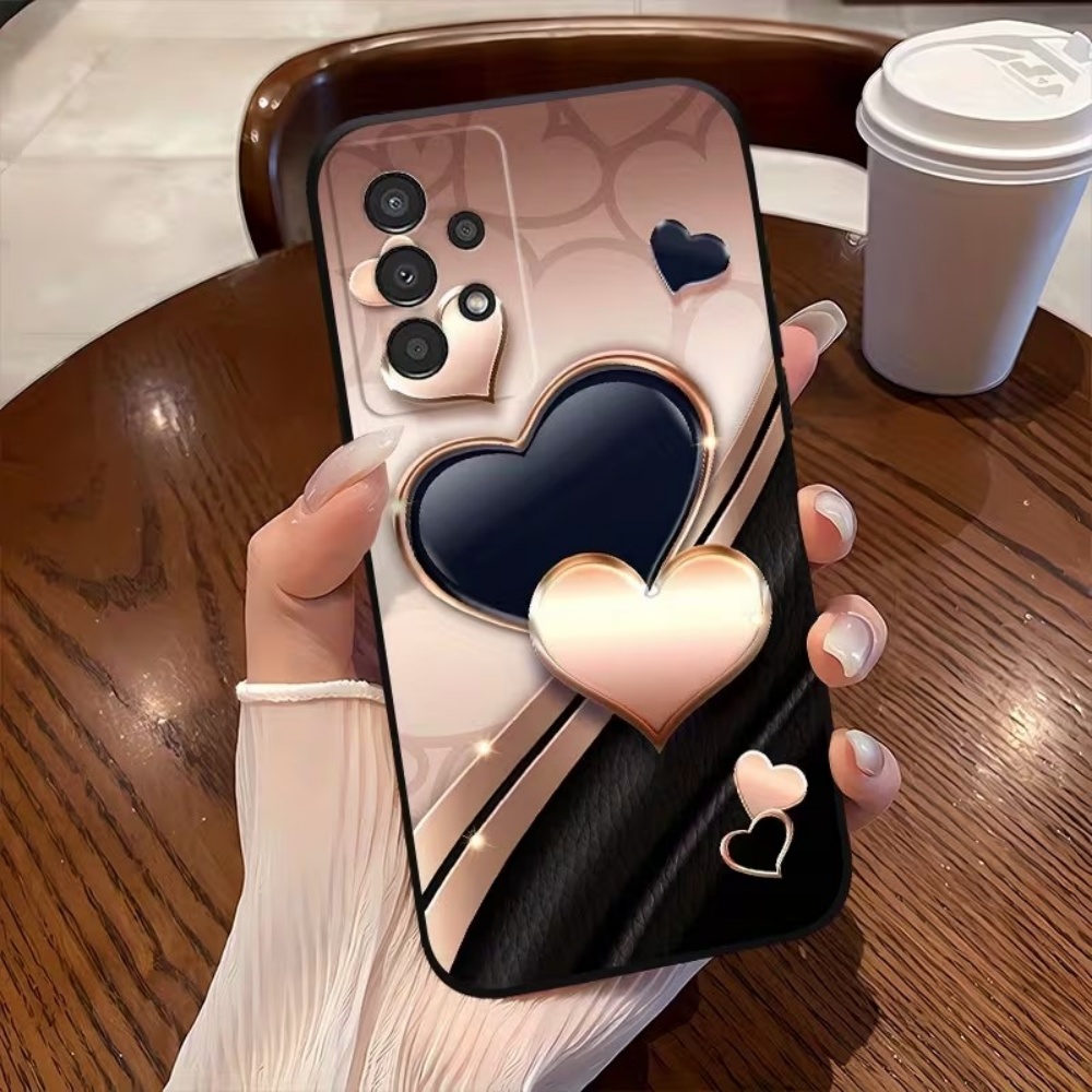 Heart-Shaped Pattern Silicone  - Phone Cases For Samsung S21 5G のレビューと価格