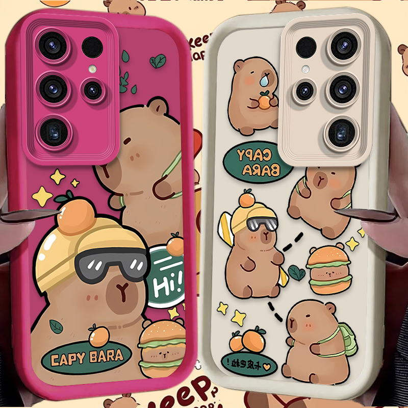 Cute Hamburger Capybara Soft P - Phone Cases For Samsung S21 5G のレビューと価格