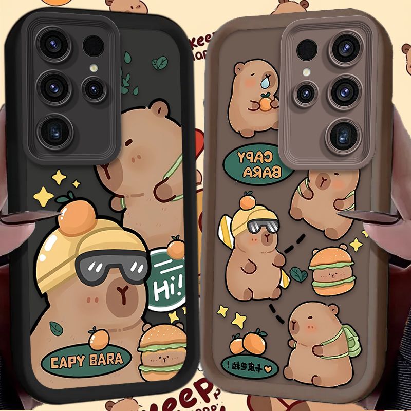 Cute Hamburger Capybara Soft P - Phone Cases For Samsung S21 5G のレビューと価格