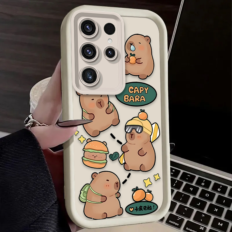 Cute Hamburger Capybara Soft P - Phone Cases For Samsung S21 5G のレビューと価格