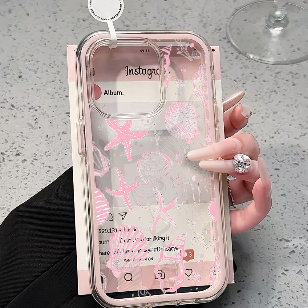 Summer Pink Seashell Clear Pho - Phone Cases Unique のレビューと価格