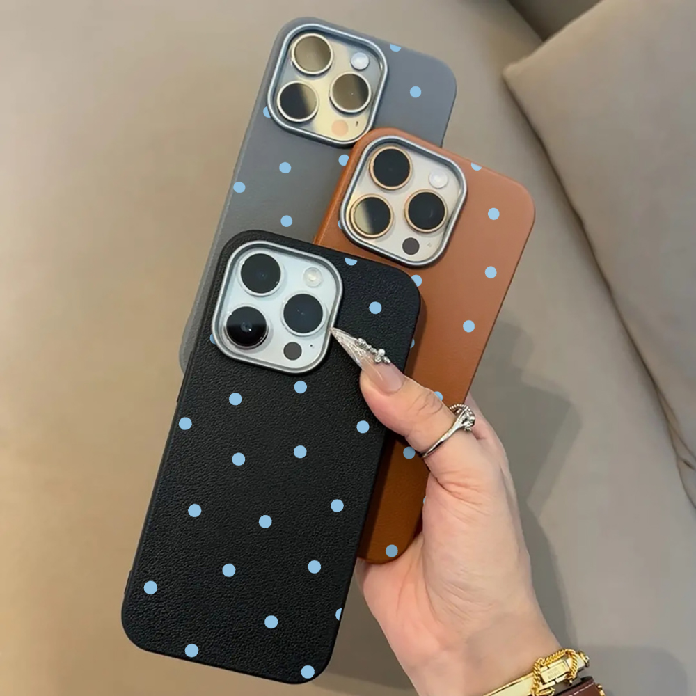 Simple Blue Polka Dots Phone C - Phone Cases Blue のレビューと価格