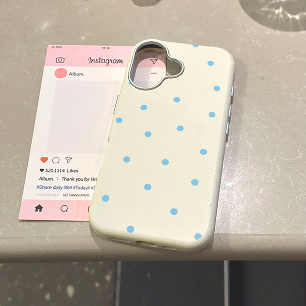Simple Blue Polka Dots Phone C - Phone Cases Blue のレビューと価格