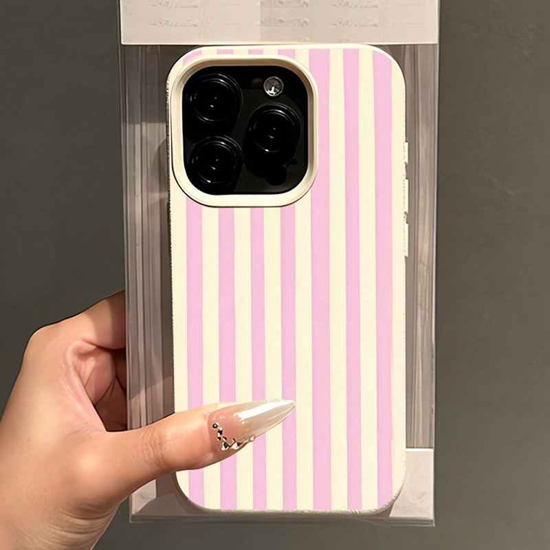 Simple Pink Vertical Striped L - Phone Cases Xs のレビューと価格