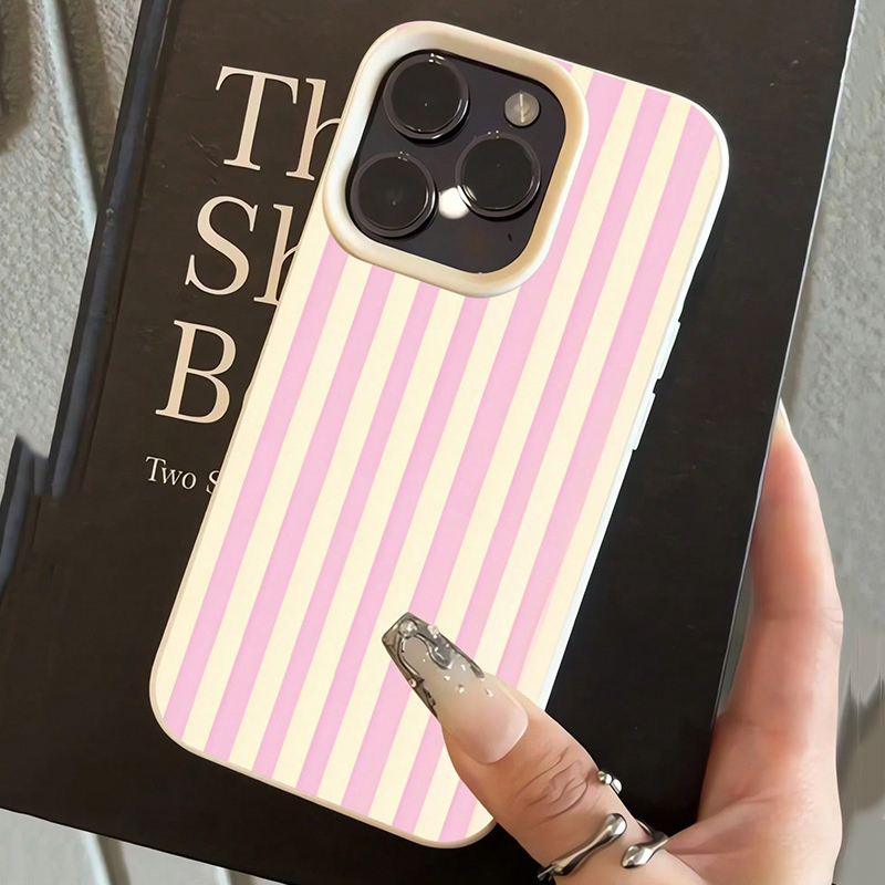 Simple Pink Vertical Striped L - Phone Cases Xs のレビューと価格