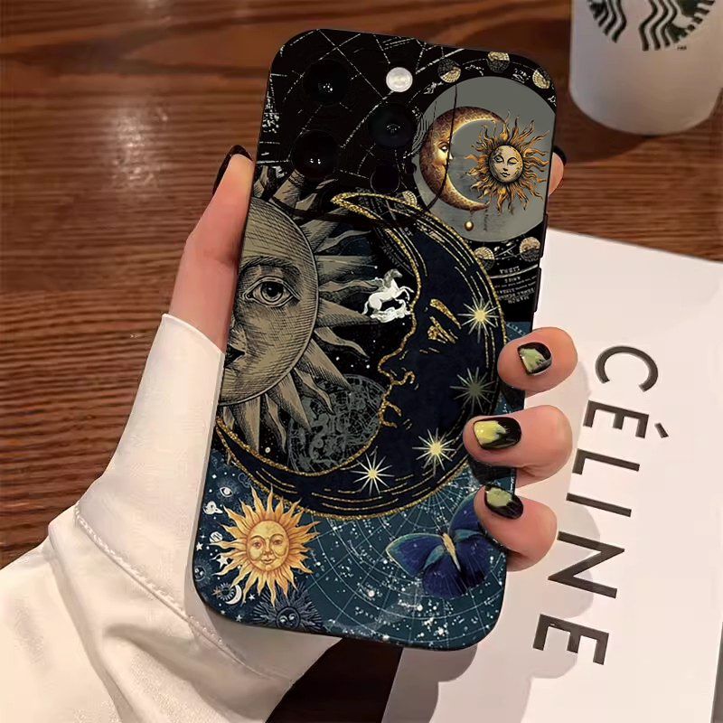 Aesthetic Sun Moon Print Phone - Phone Cases For Samsung S21 5G のレビューと価格