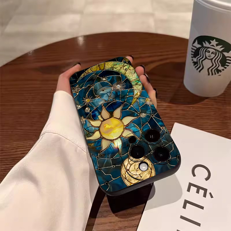 Aesthetic Sun Moon Print Phone - Phone Cases For Samsung S21 5G のレビューと価格