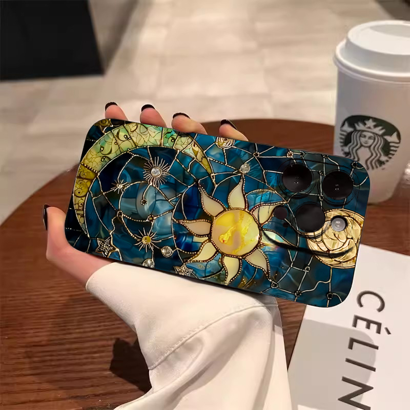 Aesthetic Sun Moon Print Phone - Phone Cases For Samsung S21 5G のレビューと価格