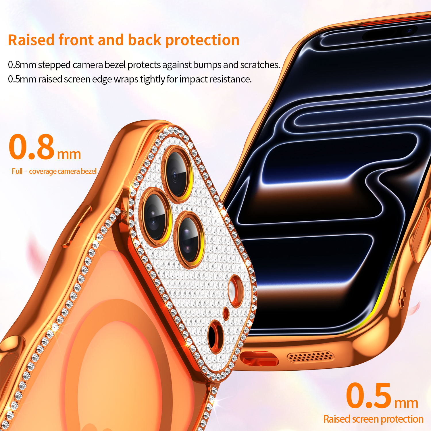 Wave Bling Diamond Clear Magne - Clear Magsafe Case のレビューと価格