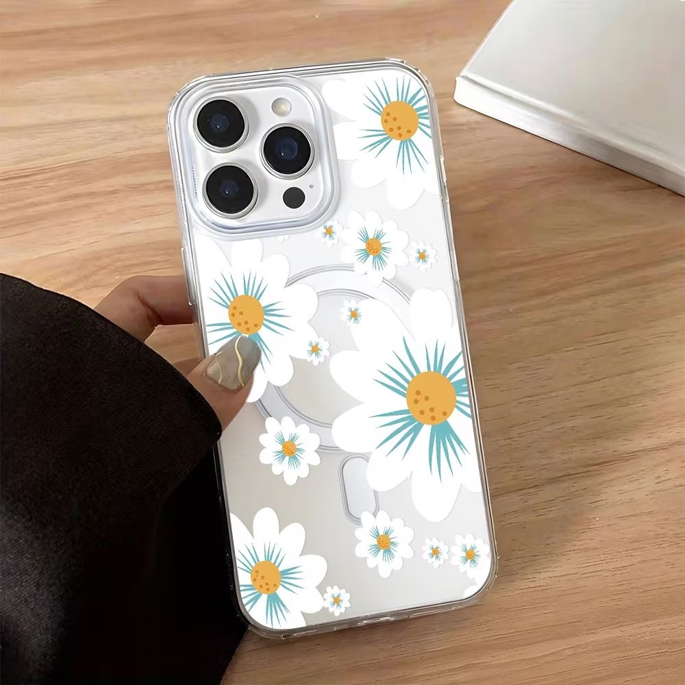 Floral Print Phone Case For iP - Clear Magsafe Case のレビューと価格