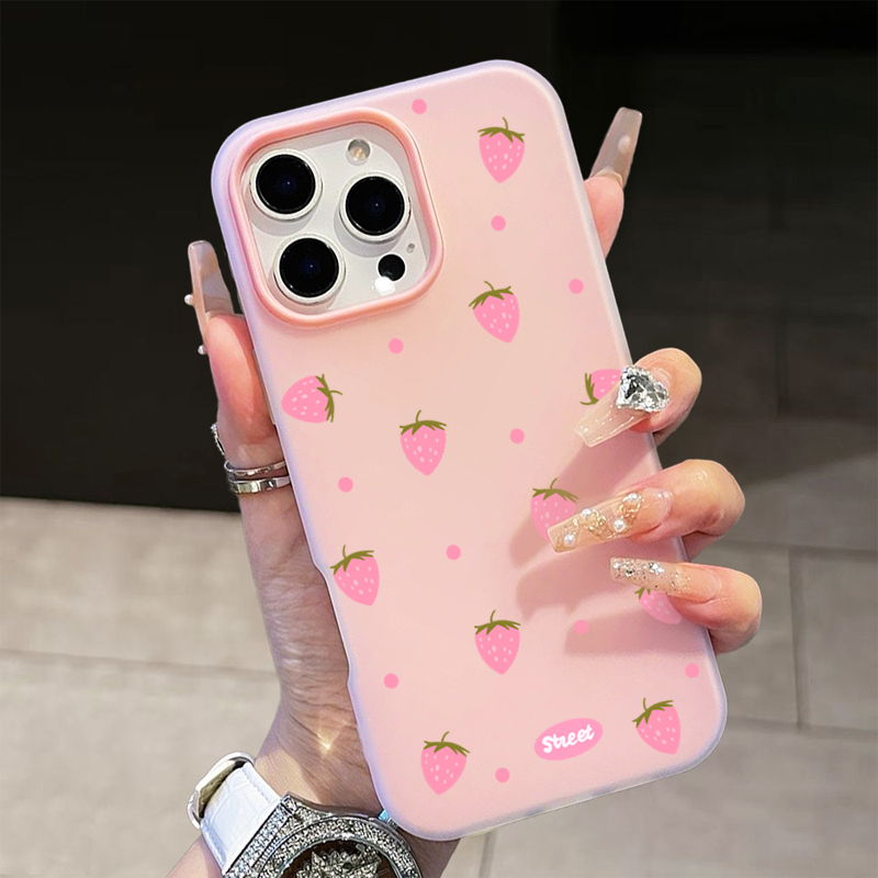 Sweet Pink Strawberry Pattern  - Phone Cases Xs のレビューと価格