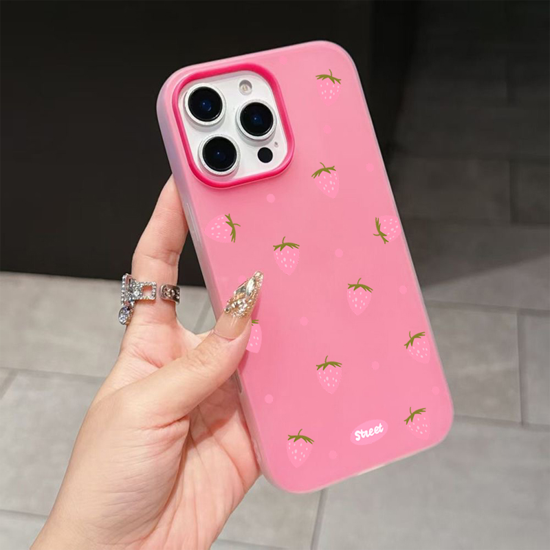 Sweet Pink Strawberry Pattern  - Phone Cases Xs のレビューと価格
