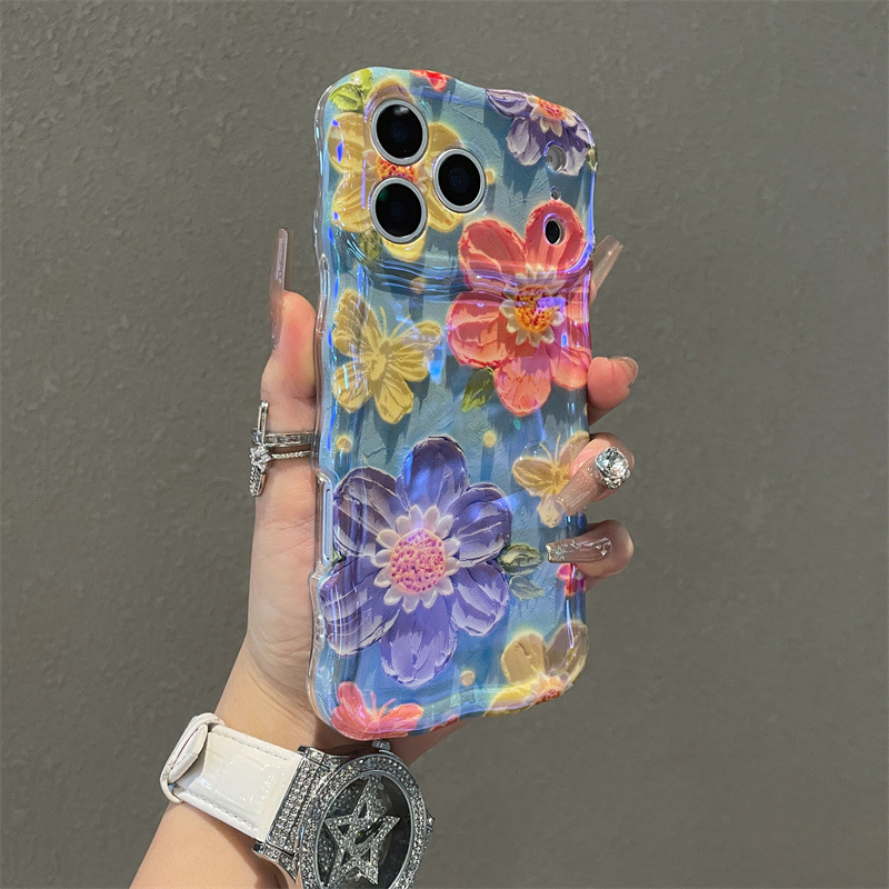 Luxury Blue Light Oil Painting - Phone Cases Blue のレビューと価格