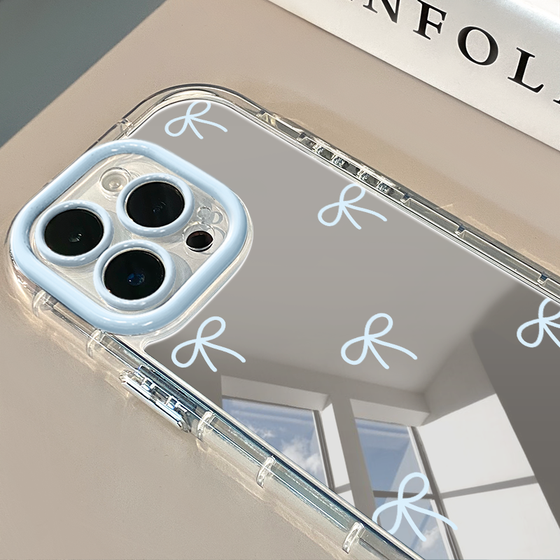 INS Korean Simple Blue Pink Bo - Phone Cases Blue のレビューと価格
