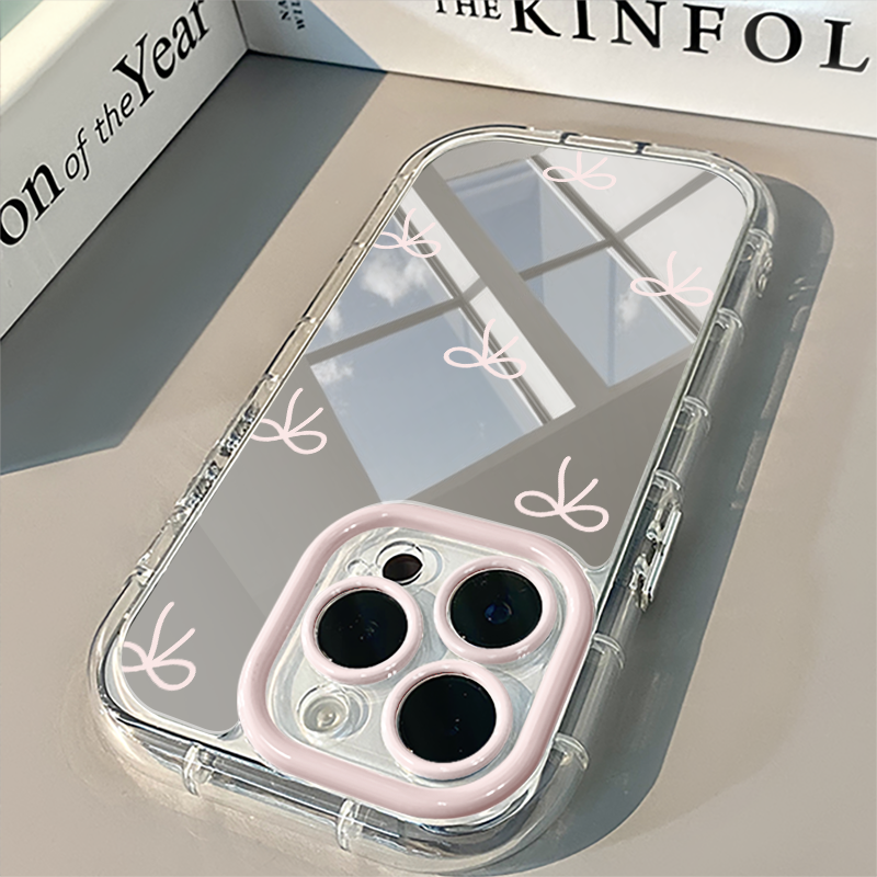 INS Korean Simple Blue Pink Bo - Phone Cases Blue のレビューと価格