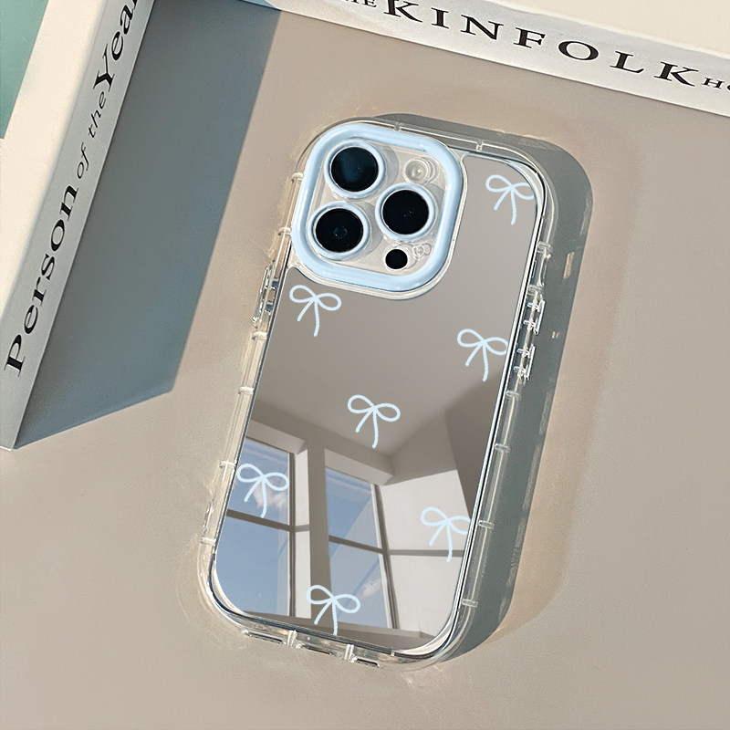 INS Korean Simple Blue Pink Bo - Phone Cases Blue のレビューと価格