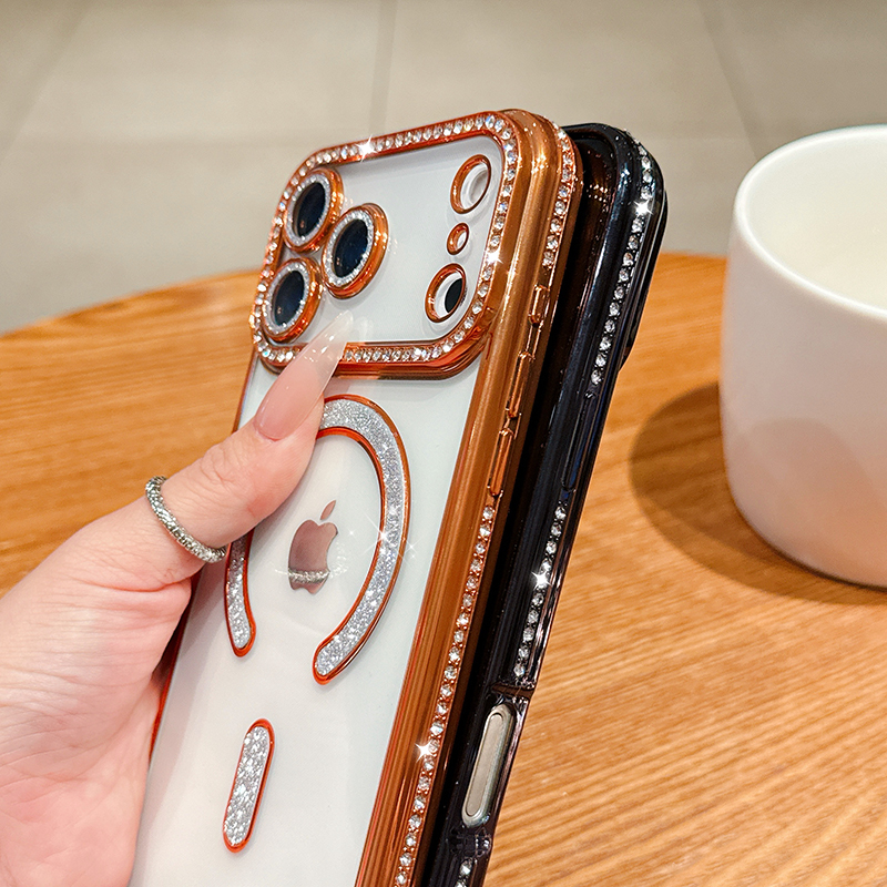 Luxury Bling Crystal Lens Film - Clear Magsafe Case のレビューと価格