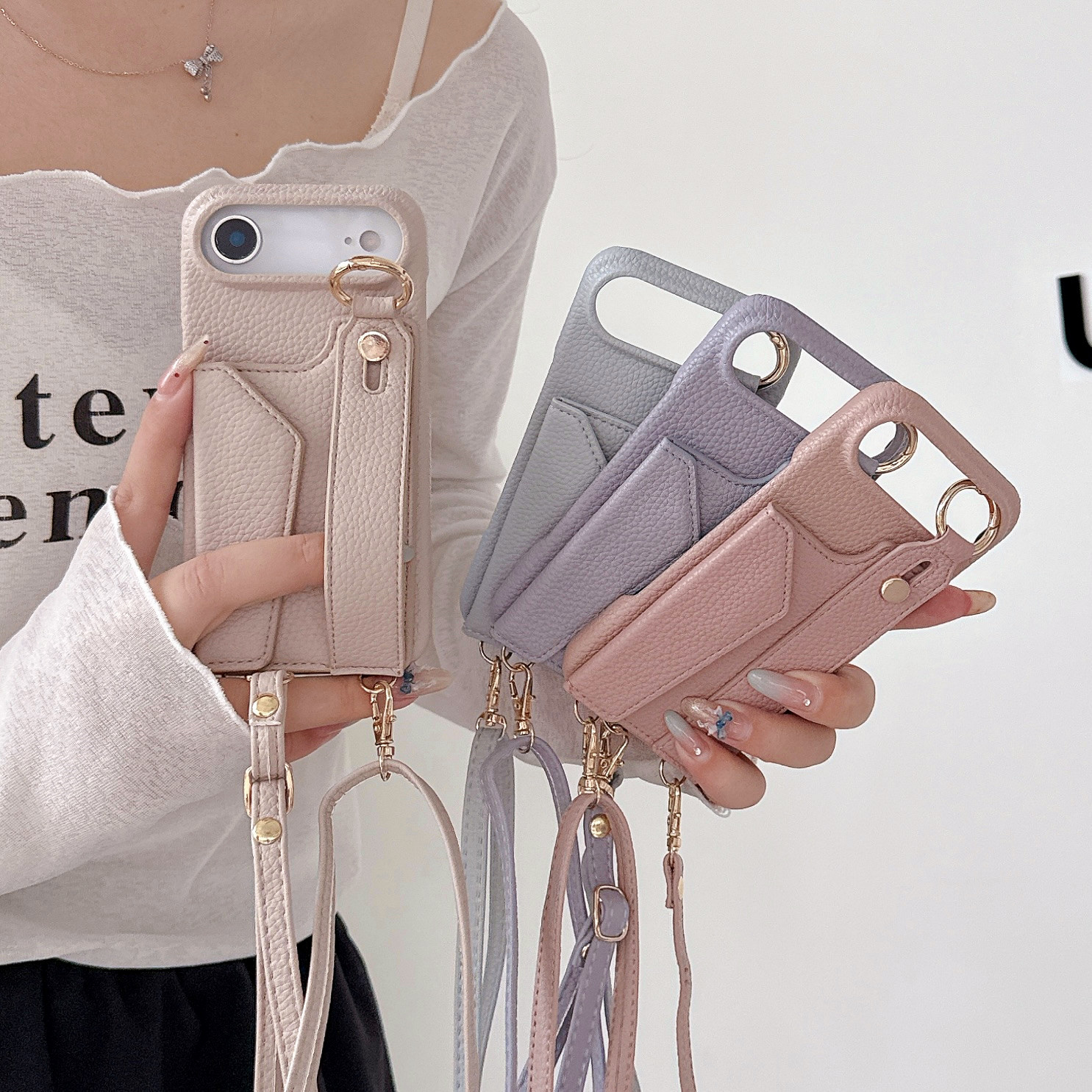 Wrist Strap Crossbody Ring Hol - Phone Cases With Straps のレビューと価格