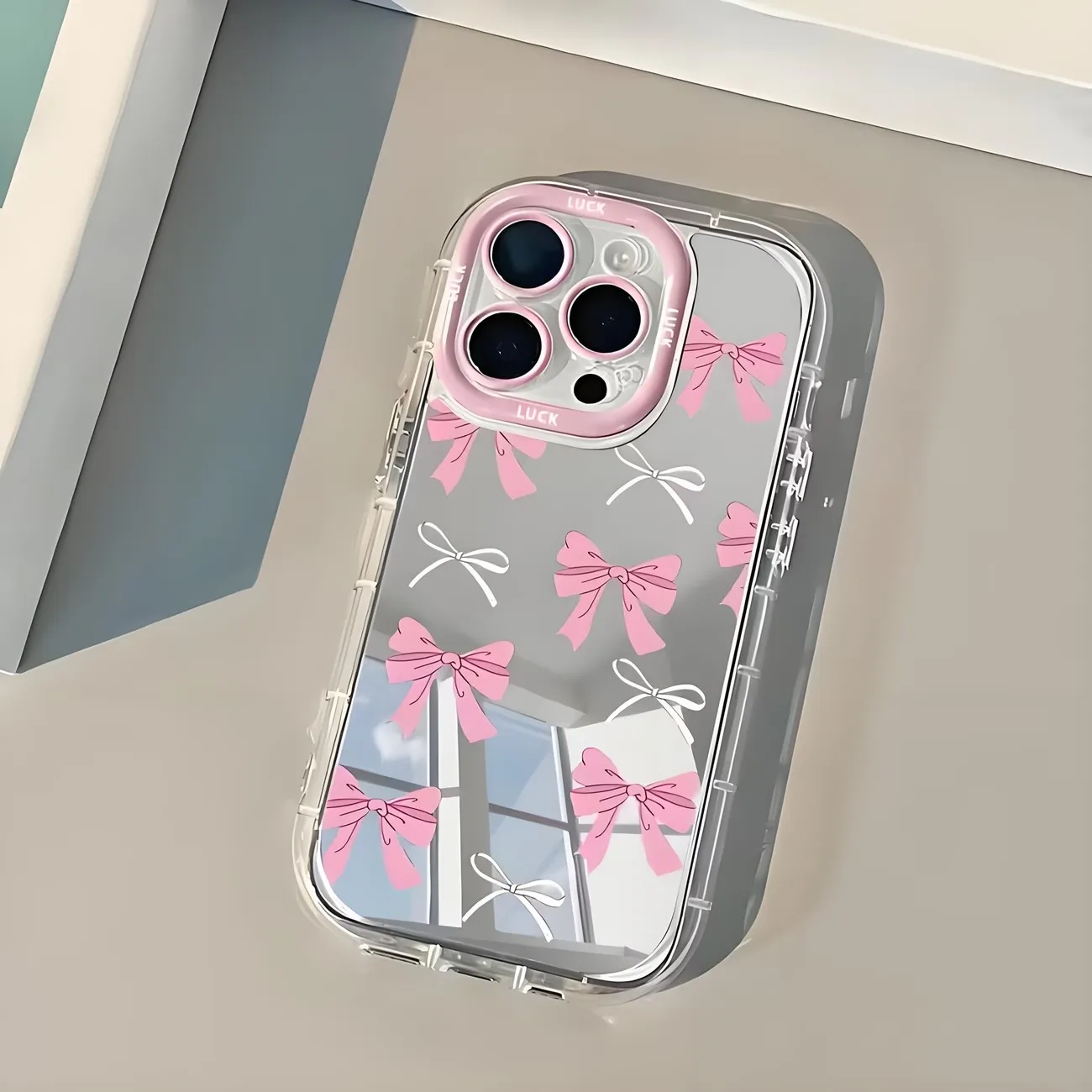 Simple Blue Pink Bow Girl Cute - Phone Cases Blue のレビューと価格