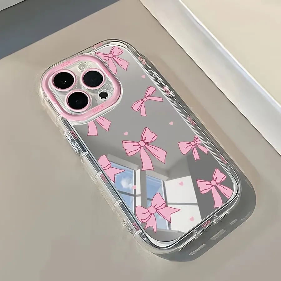Simple Blue Pink Bow Girl Cute - Phone Cases Blue のレビューと価格